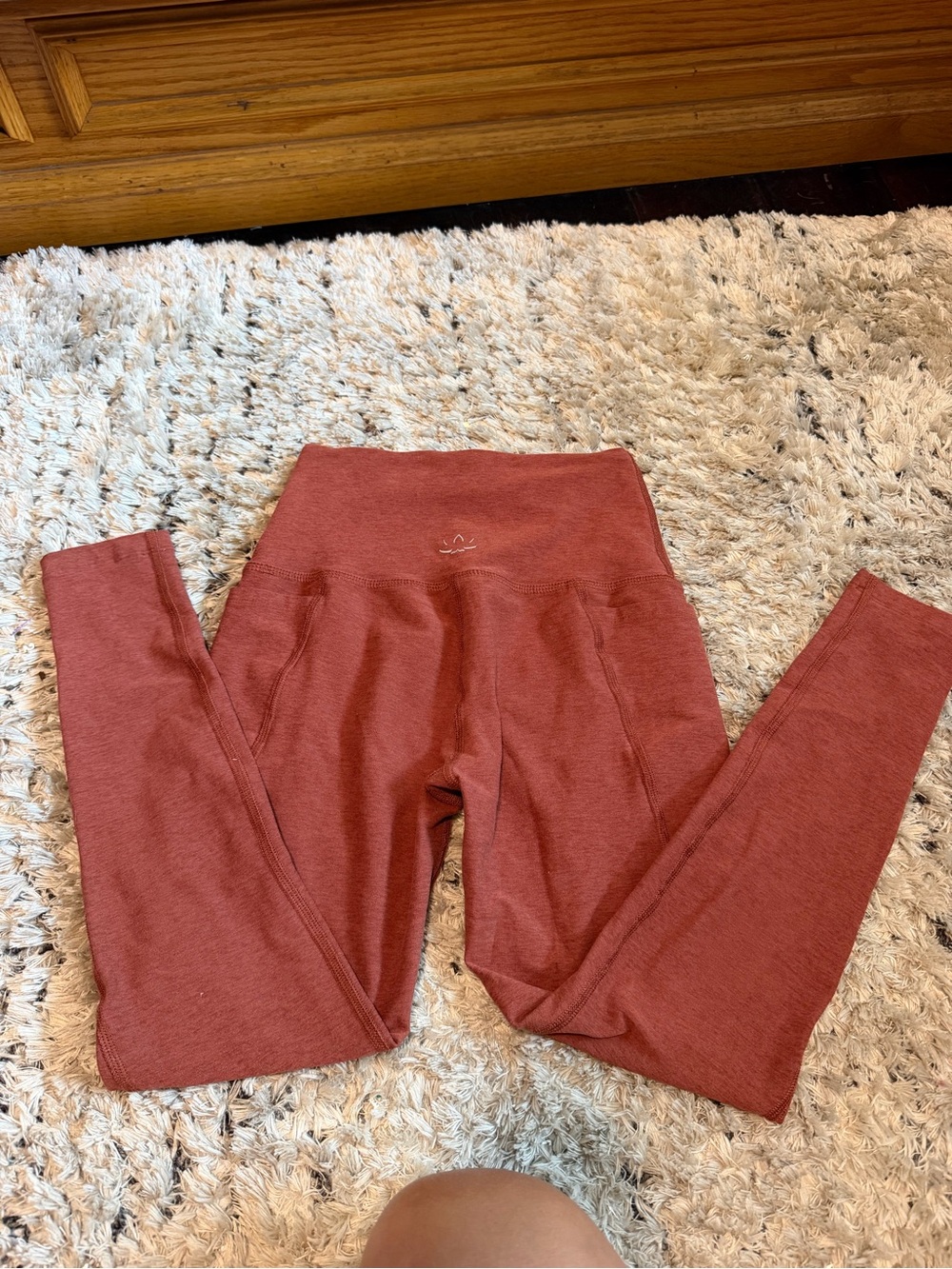 Beyond Yoga High-Waist Rust Leggings